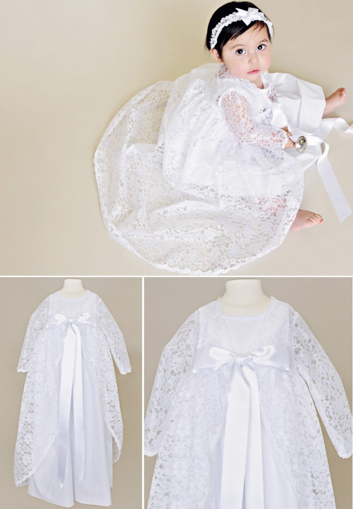 Kylie, Satin & Lace Baptism Jacket, Renaissance Christening Jacket ...