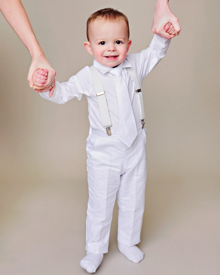 Landen Suspender Christening Outfit - One Small Child