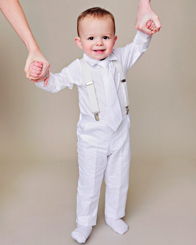 Landen Suspender Christening Outfit - One Small Child