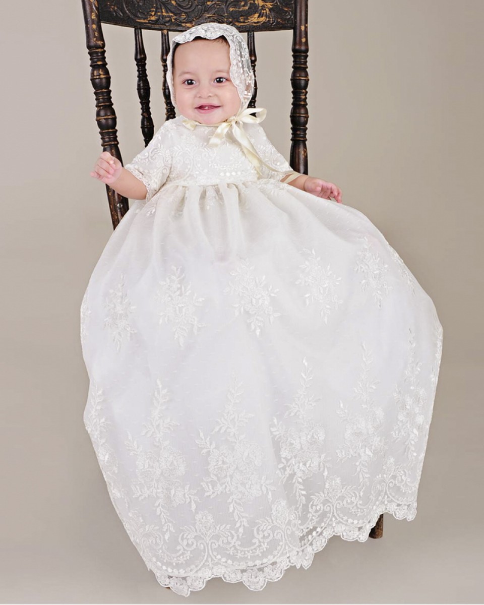 ivory christening dress