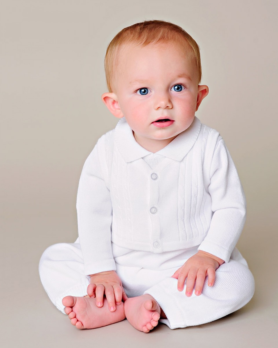 knitted christening outfit