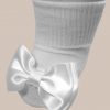 Girls Cotton Special Occasion Socks with Bow - One Small Child