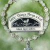 White Pearl Crystal Cross Girls Bracelet - One Small Child