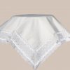 Girls Cotton Batiste Blanket with Cluny Trim - One Small Child