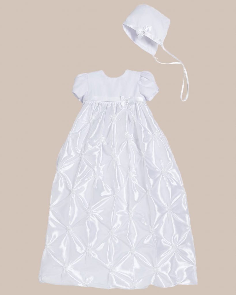 girls white christening dress